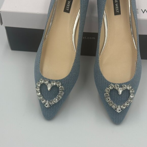 Nine West Women's Hearts Slip-On Pointy Toe Dress Flats Size 8.5 - Picture 4 of 7